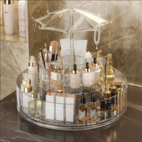 ORGANIZADOR DE MAQUILLAJE Y PRODUCTOS COSMETICOS GIRATORIO DE 360° CON 2 NIVELES
