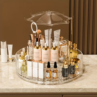 ORGANIZADOR DE MAQUILLAJE Y PRODUCTOS COSMETICOS GIRATORIO DE 360° CON 2 NIVELES